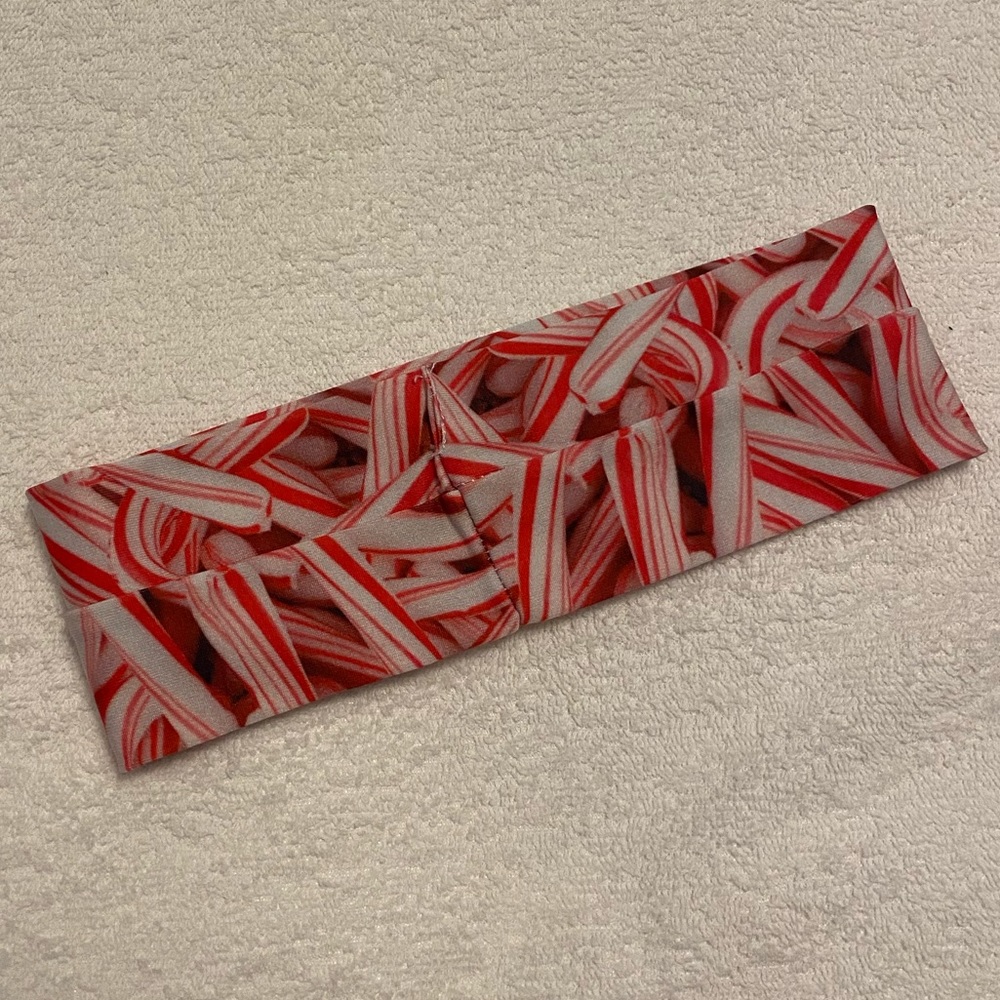 3/$35 | Feel Cute, Fun & Fit | Stretchable Anti-slip Candy Canes Headband